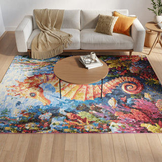 Nourison Color Splash CSP02 Multicolor Area Rug Room Image Feature