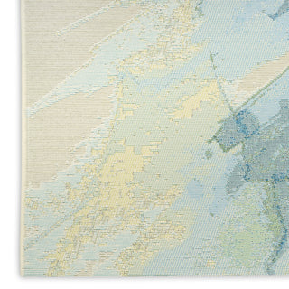Nourison Color Splash CSP04 Ivory Blue Area Rug Texture Image