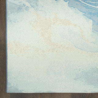 Nourison Color Splash CSP05 Ivory Blue Area Rug Detail Image