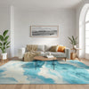 Nourison Color Splash CSP05 Ivory Blue Area Rug Room Image Feature