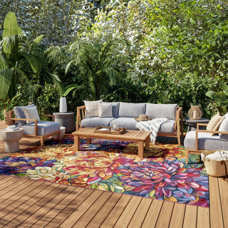 Nourison Color Splash CSP06 Multicolor Area Rug Corner Image