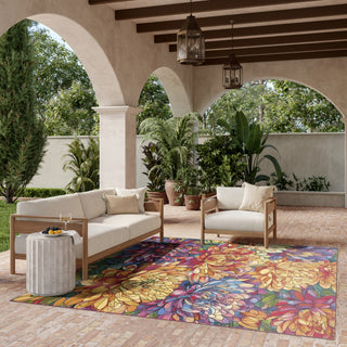 Nourison Color Splash CSP06 Multicolor Area Rug Corner Image