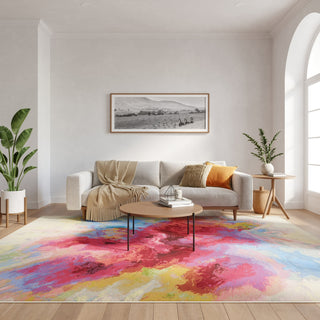 Nourison Color Splash CSP08 Ivory Multicolor Area Rug Room Image Feature