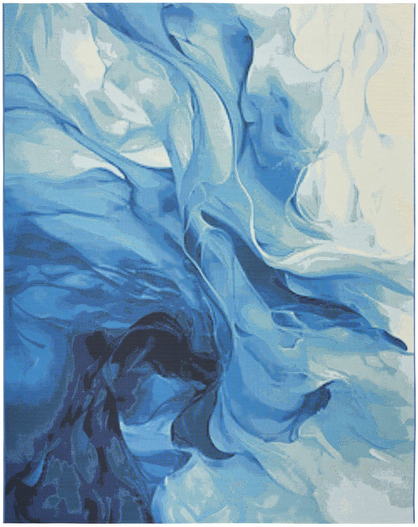 Nourison Color Splash CSP09 Blue Ivory Area Rug main image