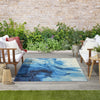 Nourison Color Splash CSP09 Blue Ivory Area Rug Corner Image