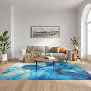 Nourison Color Splash CSP09 Blue Ivory Area Rug Room Image Feature