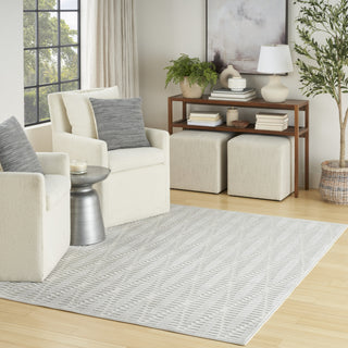 Nourison Casual CSU01 Light Grey Area Rug Corner Image