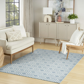Nourison Casual CSU03 Blue Area Rug Corner Image