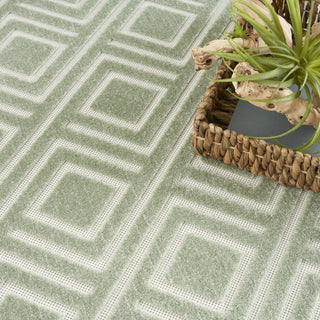 Nourison Casual CSU03 Green Area Rug Corner Image
