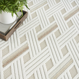 Nourison Casual CSU05 Ivory Beige Area Rug Corner Image