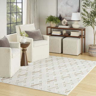 Nourison Casual CSU05 Ivory Beige Area Rug Corner Image