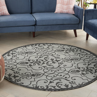 Nourison Country Side CTR04 Ivory/Charcoal Area Rug Corner Image