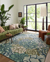 Loloi Cura CUR-02 Teal/Multi Area Rug by Justina Blakeney Lifestyle Image Feature