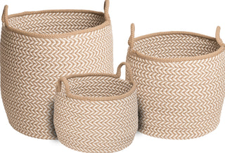 Colonial Mills Preve Basket CV43 Taupe and White