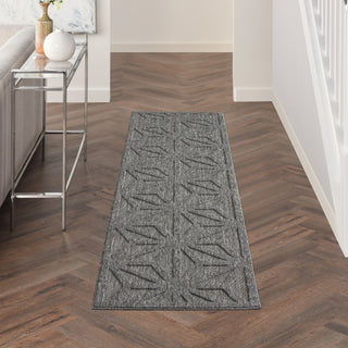 Nourison Cozumel CZM01 Dark Grey Area Rug Corner Image