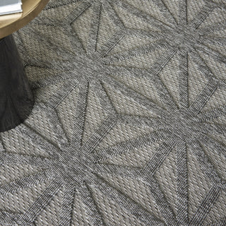 Nourison Cozumel CZM01 Dark Grey Area Rug Corner Image