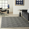 Nourison Cozumel CZM01 Dark Grey Area Rug Room Image Feature