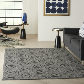 Nourison Cozumel CZM01 Dark Grey Area Rug Room Image Feature