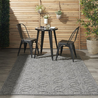 Nourison Cozumel CZM01 Dark Grey Area Rug Room Image Feature