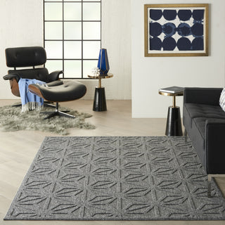 Nourison Cozumel CZM01 Dark Grey Area Rug Corner Image