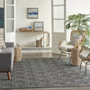 Nourison Cozumel CZM01 Dark Grey Area Rug Room Image Feature