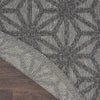 Nourison Cozumel CZM01 Dark Grey Area Rug Corner Image