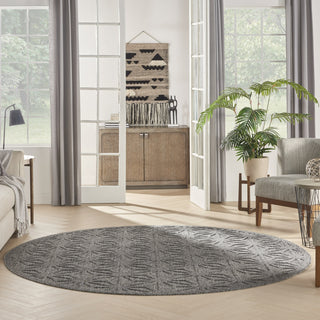 Nourison Cozumel CZM01 Dark Grey Area Rug Room Image Feature