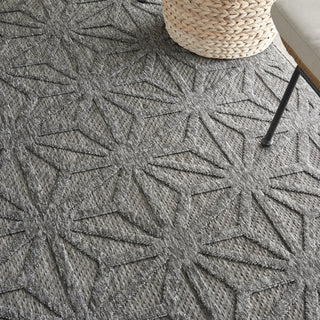 Nourison Cozumel CZM01 Dark Grey Area Rug Corner Image