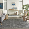 Nourison Cozumel CZM01 Dark Grey Area Rug Corner Image