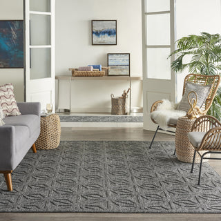 Nourison Cozumel CZM01 Dark Grey Area Rug Corner Image
