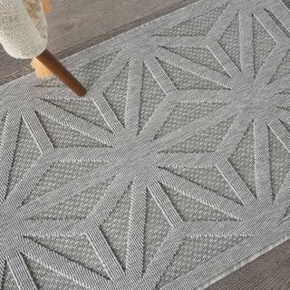 Nourison Cozumel CZM01 Light Grey Area Rug Corner Image
