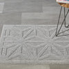Nourison Cozumel CZM01 Light Grey Area Rug Room Image Feature