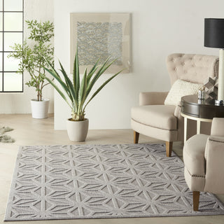 Nourison Cozumel CZM01 Light Grey Area Rug Room Image Feature