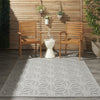 Nourison Cozumel CZM01 Light Grey Area Rug Room Image Feature
