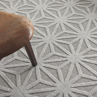 Nourison Cozumel CZM01 Light Grey Area Rug Corner Image