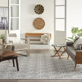 Nourison Cozumel CZM01 Light Grey Area Rug Corner Image