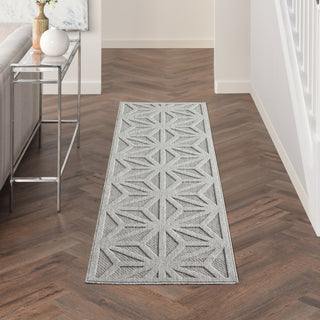 Nourison Cozumel CZM01 Light Grey Area Rug Corner Image