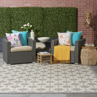 Nourison Cozumel CZM03 Cream Area Rug Room Image Feature