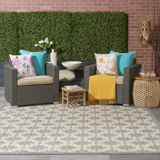 Nourison Cozumel CZM03 Cream Area Rug Room Image Feature