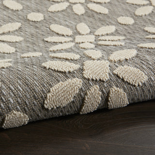 Nourison Cozumel CZM03 Grey Area Rug Corner Image