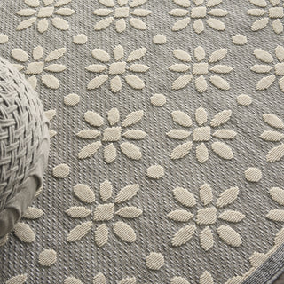 Nourison Cozumel CZM03 Grey Area Rug Corner Image
