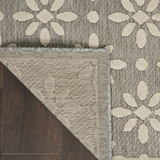 Nourison Cozumel CZM03 Grey Area Rug Corner Image