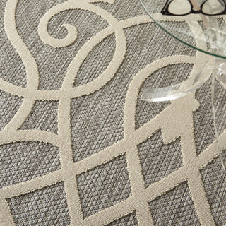 Nourison Cozumel CZM04 Grey Area Rug Corner Image