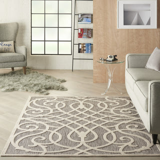 Nourison Cozumel CZM04 Grey Area Rug Corner Image