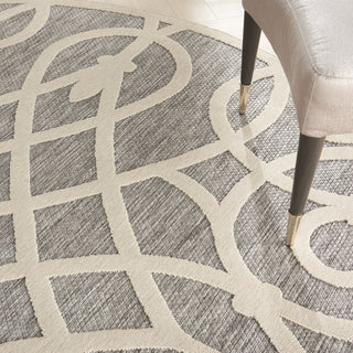 Nourison Cozumel CZM04 Grey Area Rug Corner Image