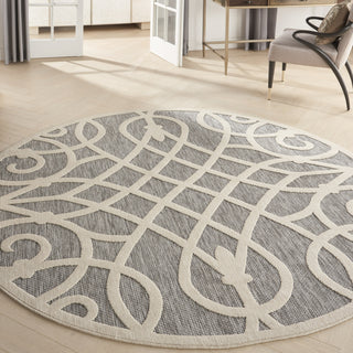 Nourison Cozumel CZM04 Grey Area Rug Corner Image