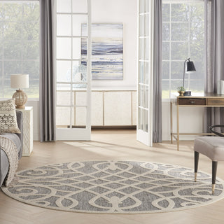 Nourison Cozumel CZM04 Grey Area Rug Room Image Feature