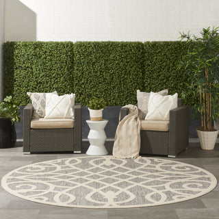 Nourison Cozumel CZM04 Grey Area Rug Room Image Feature