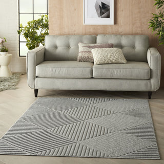 Nourison Cozumel CZM05 Light Grey Area Rug Room Image Feature