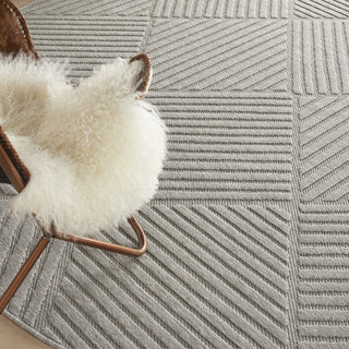 Nourison Cozumel CZM05 Light Grey Area Rug Corner Image